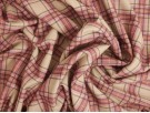 Single Jersey Fabric - Pink Tartan Print